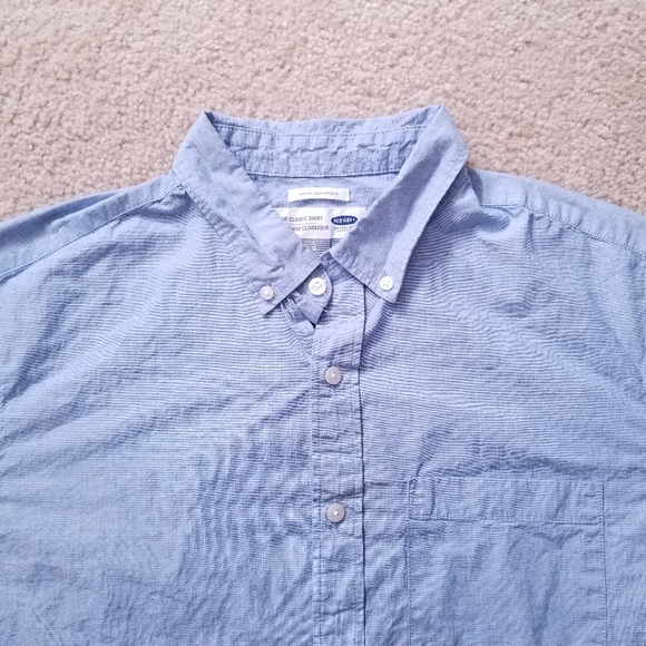 Men's Old Navy Light Blue Collared Button Down Shirt - Picture 5 of 10